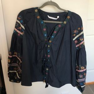 Zara tie from peasant top